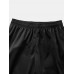 Side Letter Fitting Mid Rise Ankle Length Drawstring Sports Pants